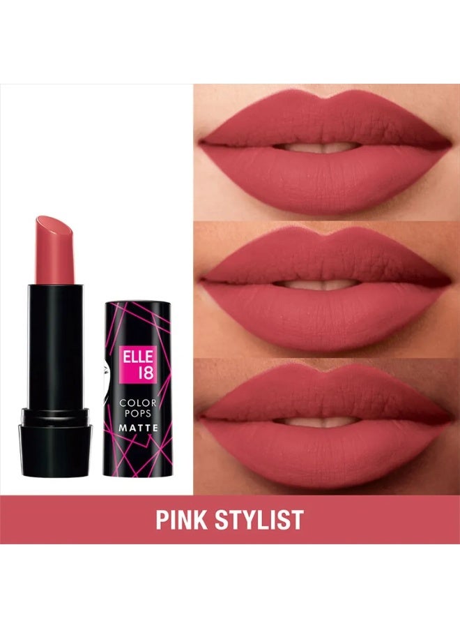إل 18 أحمر شفاه Elle 18 Pink Stylest (مطفي) وأحمر شفاه Color Pop المطفأ - Image 2